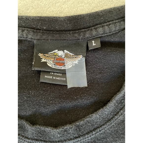 Harley-Davidson Winged Logo Black T-Shirt Men’s Large - Picture 6 of 8